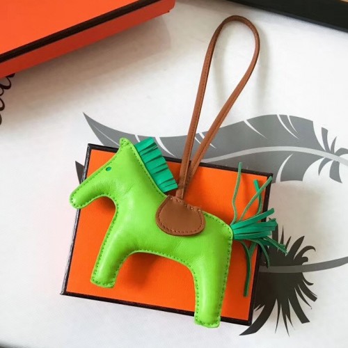 Hermes Pegase Rodeo Bag Charm Leather PM Green 2323071
