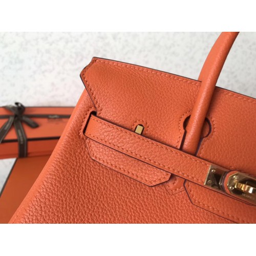 HERMÈS Birkin 25 Orange Lizard handbag – Pepa Lamarca