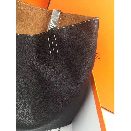 HERMES Double Sens 45 Tote Bag Swift Leather D 2019 Beton (Ivory)
