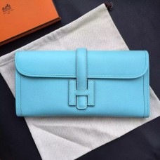 Best Fake Hermes Jige Elan 29 Clutch Bag In Blue Epsom Leather