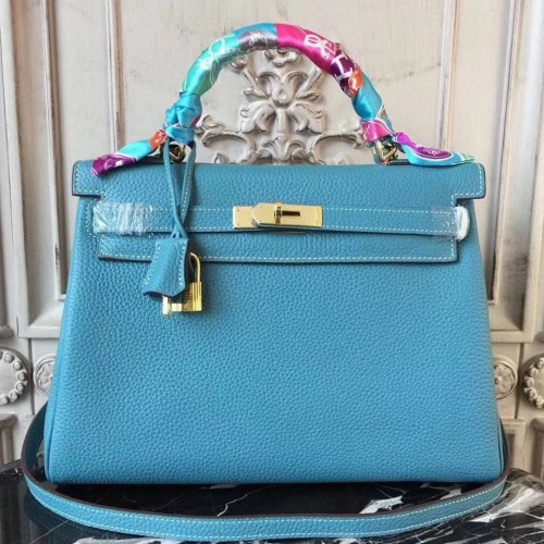 Hermès Pre-owned Kelly 32 Sellier 2way Bag - Blue