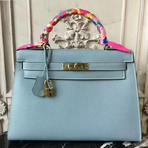 Hermès Vintage - Epsom Kelly 32 - Light Blue - Leather Handbag