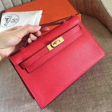 Replica Hermes Red Epsom Kelly Cut Handmade Bag