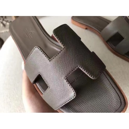 New Hermes Oran sandal Etoupe epsomshoes