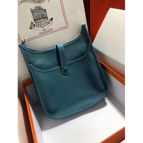 Hermès Clemence Evelyne III 29 - Blue Shoulder Bags, Handbags - HER543991