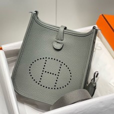 Hermes Evelyne III TPM Bag In Gris Meyer Clemence Leather