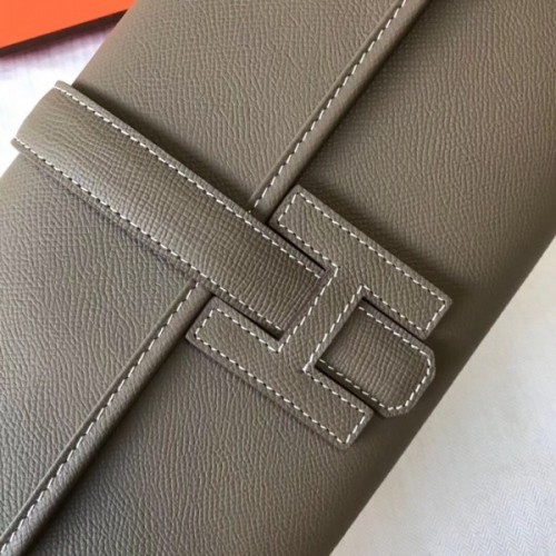 Replica Hermes Jige Elan 29 Clutch In Taupe Grey Epsom Leather