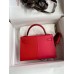 Hermes Kelly Mini II Sellier Tri-color Bag In Red/Rose Extreme/Blue Epsom Calfskin