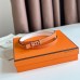 Hermes Ancre Reversible Belt 13MM in Orange Epsom Leather