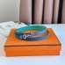 Hermes Gamma 13mm Belt in Green Epsom Leather and Blue Swift Leather
