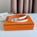 Hermes Gamma 13mm Belt in Orange Epsom Leather and White Swift Leather